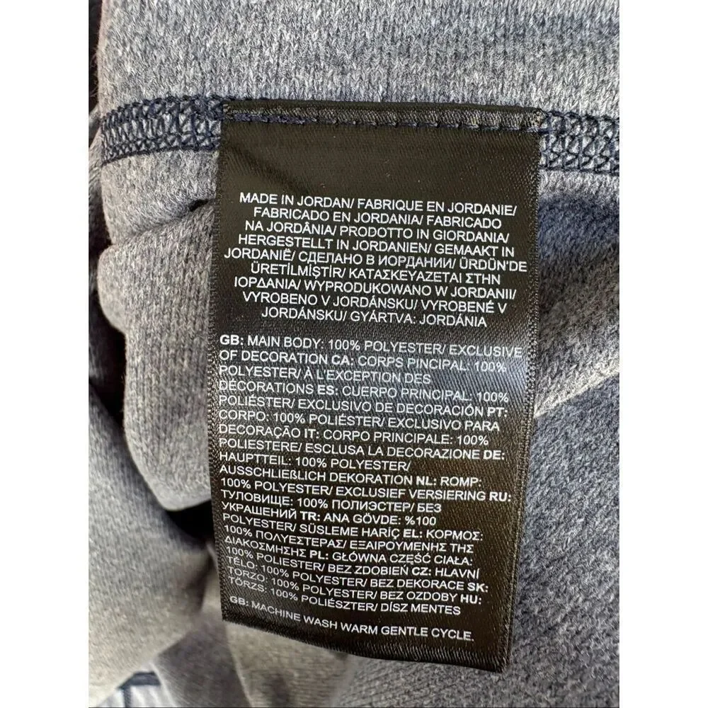 The North Face 1/4Zip Pullover Men L Gray Fleece Performance Jacket Logo Outdoor